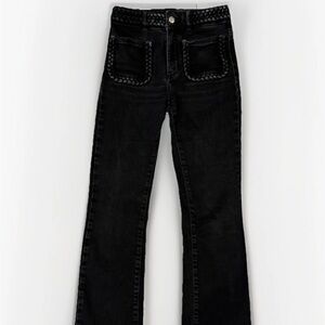 Maje Braided Jeans Black Wash Size 34